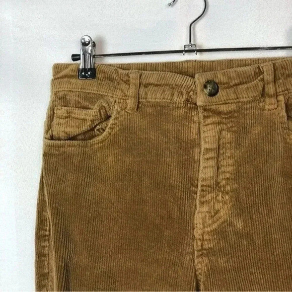 H&M Divided Brown Ankle Length Corduroy Straight Leg Pants 10 - Picture 3 of 3